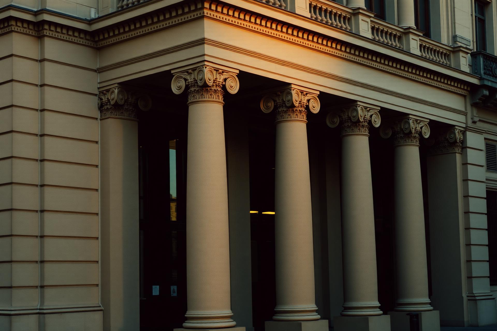Fachada clásica del edificio del estudio